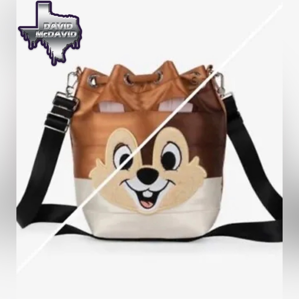Harveys Disney Chip n Dale Double-Sided Chipmunk Crossbody 🐿️